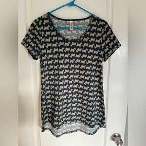 LuLaRoe - XS Classic Tee w/Scottie Dogs